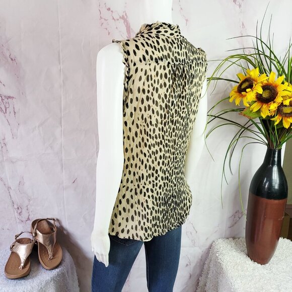 J. Crew leopard print sleeveless blouse - Picture 6 of 7